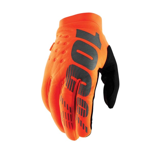 100% Brisker Cold Weather Glove orange/black, Gr. XL