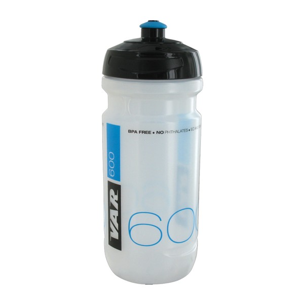 VAR Trinkflasche transparent/blau 600 ml