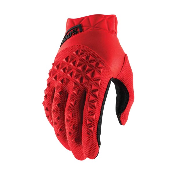 100% Airmatic Glove, Red/Black, Gr. M